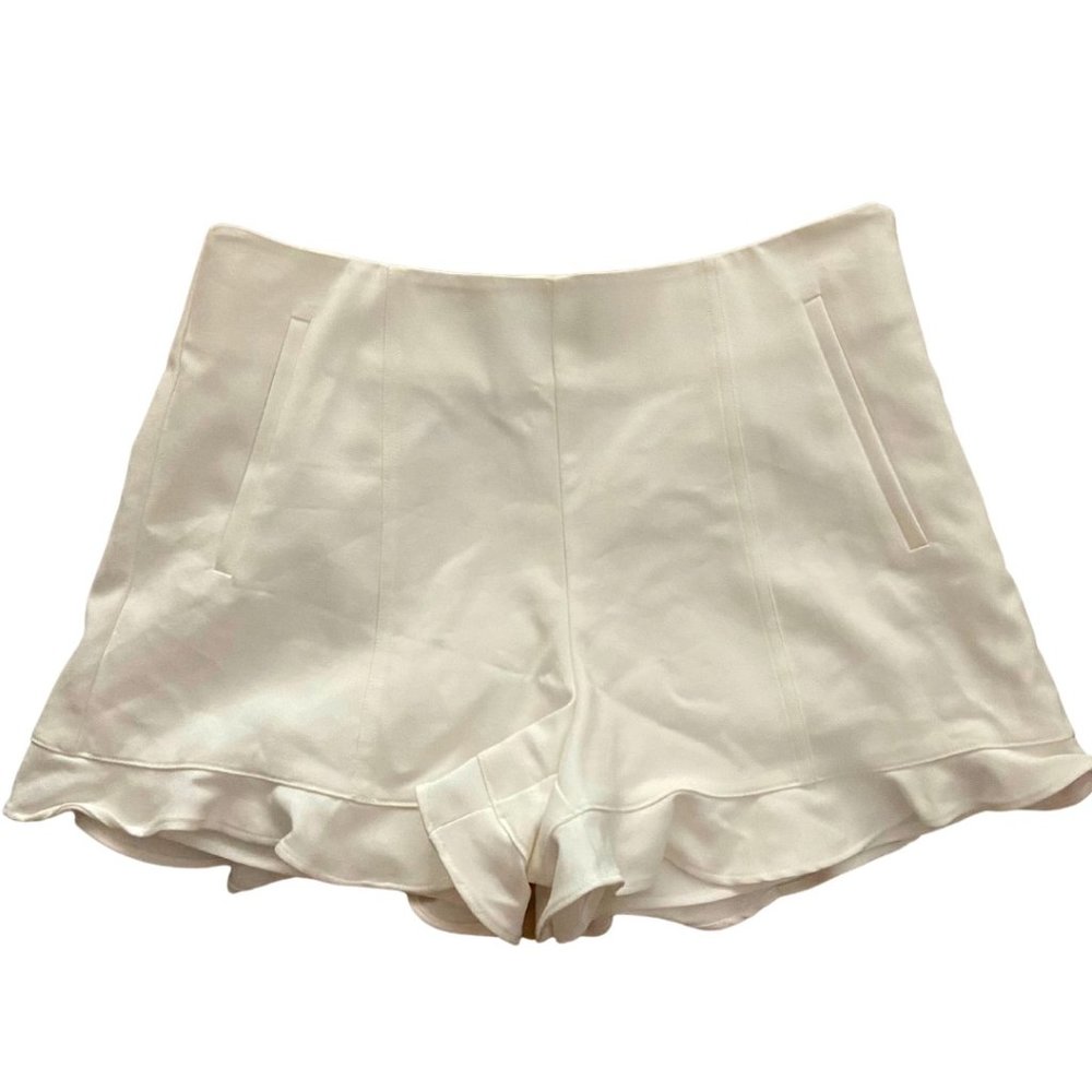 1. STATE Ruffle White Shorts
